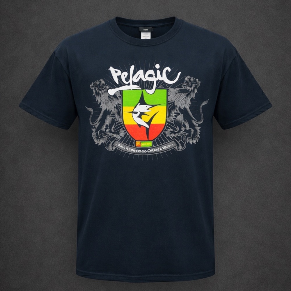Pelagic Graphic Tee 2XL Navy Fishing Marlin Logo Shirt